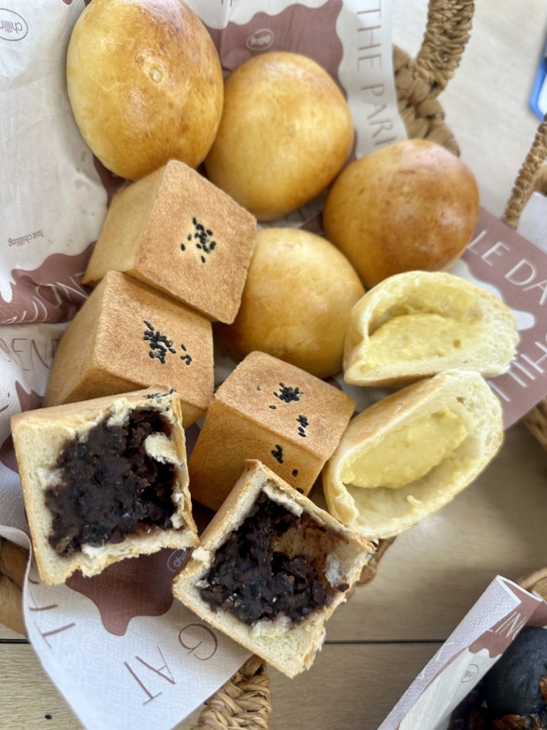  天然酵母パン教室クリームパン、あんぱん